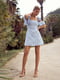 Сукня А-силуету блакитна | 6420503 | фото 2