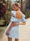 Сукня А-силуету блакитна | 6420503 | фото 6