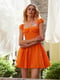 Платье А-силуэта оранжевого цвета | 6420504 | фото 4