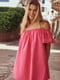Платье А-силуэта малинового цвета | 6420508 | фото 4