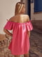 Платье А-силуэта малинового цвета | 6420508 | фото 5