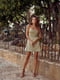 Платье в бельевом стиле цвета хаки | 6420512 | фото 5