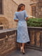 Сукня А-силуету блакитна в принт | 6420526 | фото 5