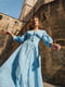 Платье А-силуэта голубое | 6420531 | фото 3