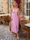 Сукня А-сілеуту рожева в принт | 6420543 | фото 2