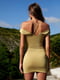 Платье-футляр оливкового цвета | 6420580 | фото 4