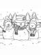 Картина за контурами "Друзі сніговики" (25х25 см)    | 6424337 | фото 3