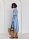 Платье-вышиванка голубое в этническом стиле | 6420011 | фото 2