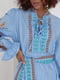 Сукня-вишиванка блакитна в етнічному стилі | 6420011 | фото 4