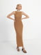 Платье вязаное светло-коричневое | 6425068