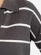 Пуловер темно-сірий у смужку | 6425094 | фото 4