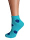 Шкарпетки короткі блакитні в горошок | 6425272