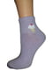Шкарпетки короткі бузкового кольору з принтом | 6425359