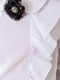 Блуза белая с рюшами | 6430712 | фото 6