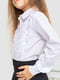 Блуза-рубашка белая с узором | 6430713 | фото 6
