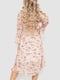 Платье А-силуэта пудровое с узором | 6430957 | фото 4