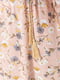 Платье А-силуэта пудровое с узором | 6430957 | фото 5
