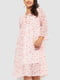 Платье А-силуэта розовое с узором | 6430961 | фото 2