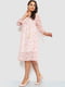 Платье А-силуэта розовое с узором | 6430961 | фото 3