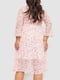 Платье А-силуэта розовое с узором | 6430961 | фото 4