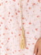 Платье А-силуэта розовое с узором | 6430961 | фото 5