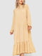Сукня А-силуету бежева з візерунком | 6430968 | фото 2