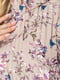 Платье А-силуэта бежевое с принтом | 6430970 | фото 5