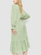 Платье А-силуэта оливковое с узором | 6430972 | фото 4