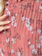 Платье А-силуэта сливовое с принтом | 6430973 | фото 5