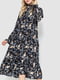 Сукня А-силуету чорна з принтом | 6430974 | фото 3