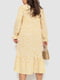 Сукня А-силуету гірчична з візерунком | 6430981 | фото 4