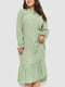 Платье А-силуэта оливковое с узором | 6430982 | фото 2