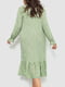 Платье А-силуэта оливковое с узором | 6430982 | фото 4