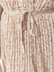 Платье А-силуэта бежевое с узором | 6430986 | фото 5