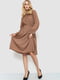 Платье А-силуэта коричневое с узором | 6430990 | фото 3