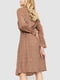 Платье А-силуэта коричневое с узором | 6430990 | фото 4
