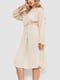 Платье А-силуэта светло-бежевое с узором | 6430991 | фото 2