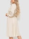 Платье А-силуэта светло-бежевое с узором | 6430991 | фото 4