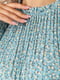 Сукня А-силуету бірюзова з візерунком. | 6430992 | фото 5