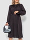Платье А-силуэта черное с узором | 6430994 | фото 2