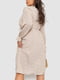 Платье А-силуэта бежевое с узором | 6430996 | фото 4