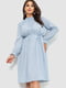 Сукня А-силуету блакитна з візерунком | 6430997