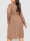 Платье А-силуэта цвета мокко с узором | 6431000 | фото 4