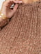 Платье А-силуэта цвета мокко с узором | 6431000 | фото 5