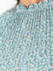 Платье А-силуэта светло-бирюзовое с узором | 6431003 | фото 5