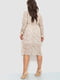 Сукня А-силуету сіро-бежева в принт | 6431016 | фото 4