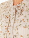 Платье А-силуэта серо-бежевое в принт | 6431016 | фото 5