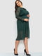 Сукня А-силуету смарагдова в горох | 6431018 | фото 3