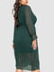Сукня А-силуету смарагдова в горох | 6431018 | фото 4