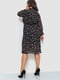 Сукня А-силуету чорна в принт | 6431022 | фото 4
